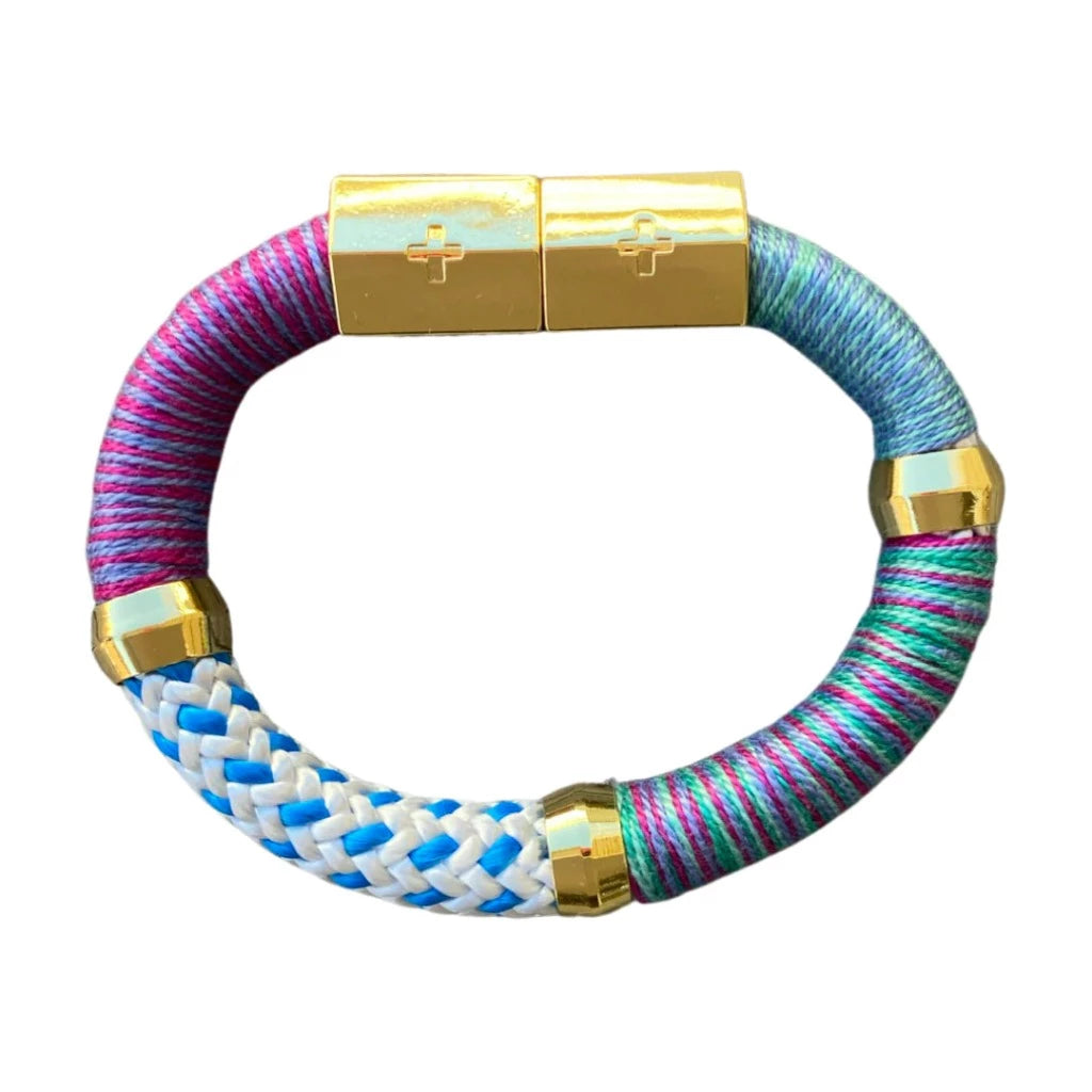 Colorblock bracelet with multi-tone design, boutique women’s jewelry from Ella Collective Raleigh.