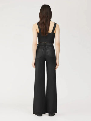 Hepburn Wide Leg Coated Jeans