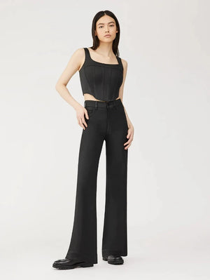 Hepburn Wide Leg Coated Jeans