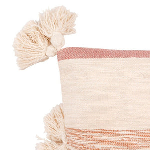 Kilim Lumbar Pillow w/ Fringe & Tassels