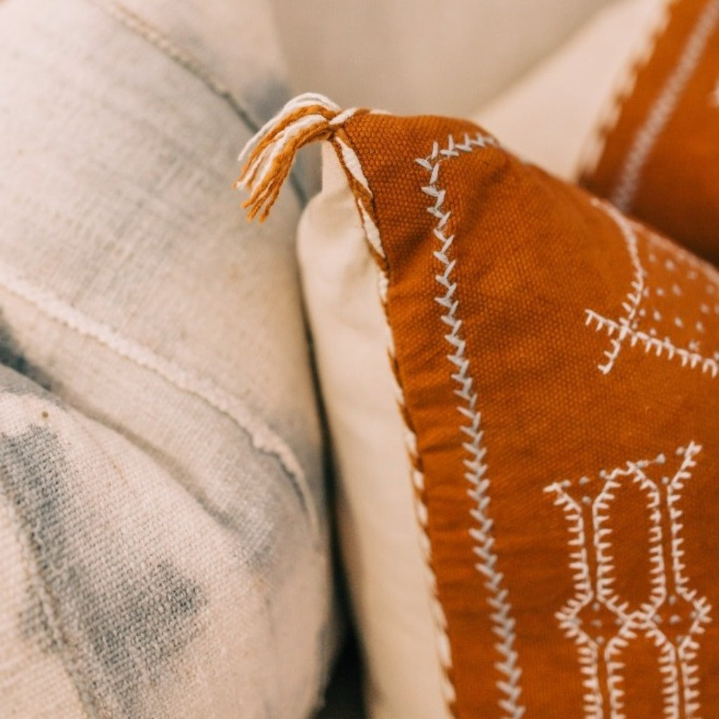 Moonaj decorative pillow, neutral boutique throw pillow from Ella Collective home décor in Raleigh, NC