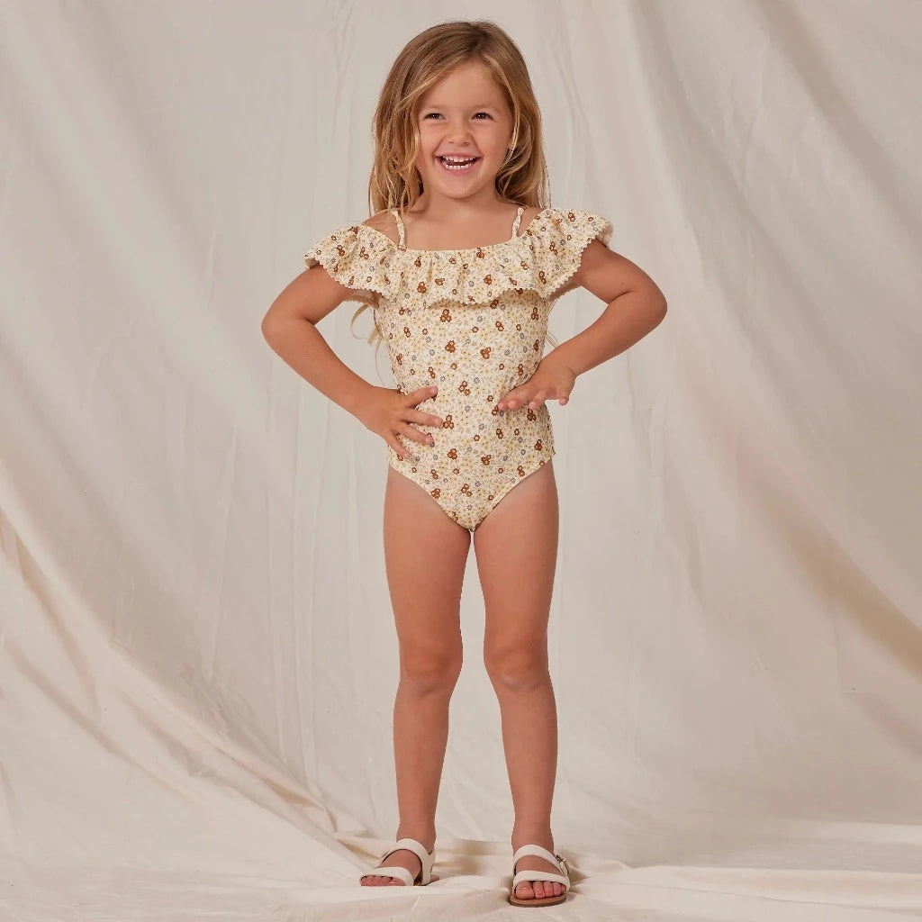 Off the Shoulder One Piece Swimsuit