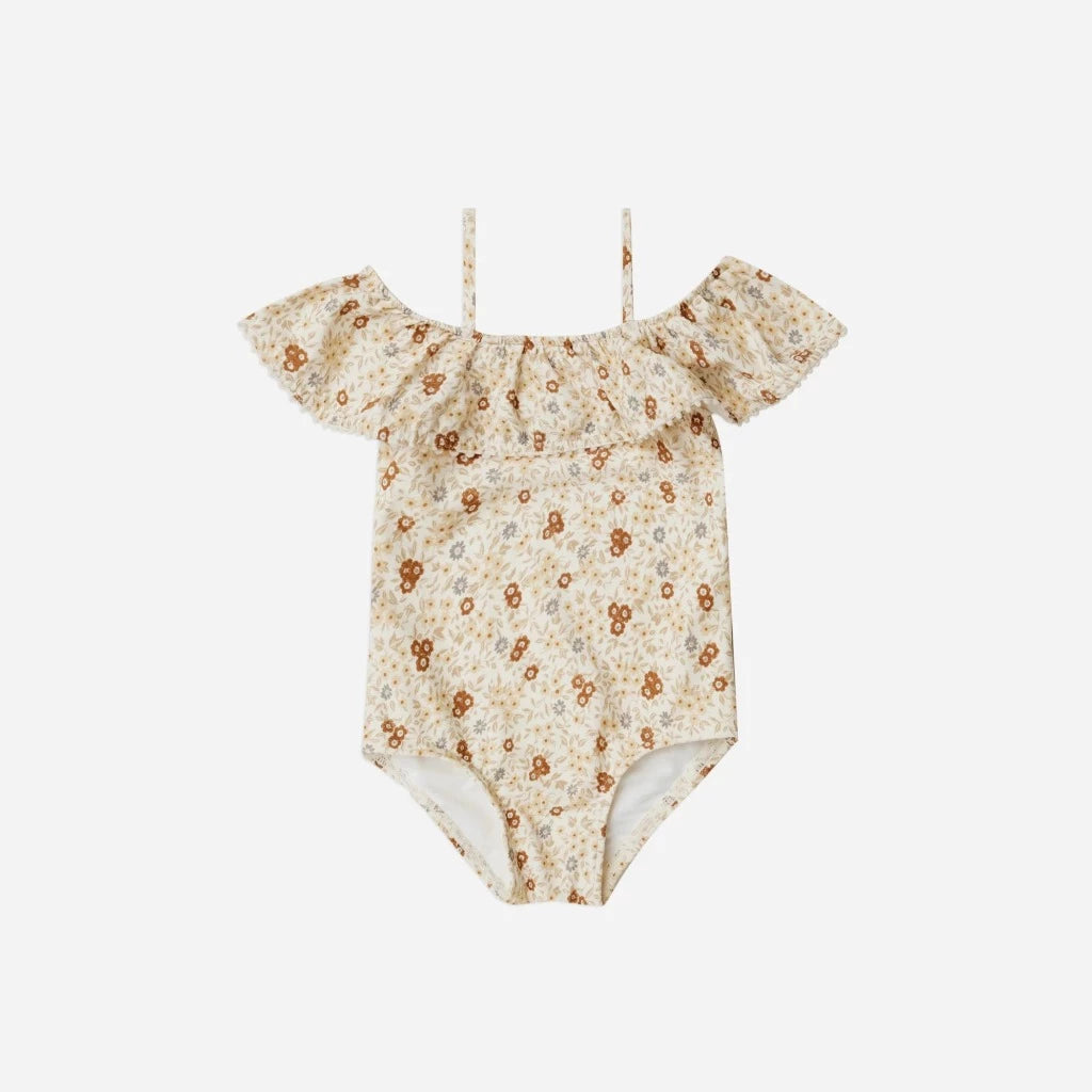 Off the Shoulder One Piece Swimsuit