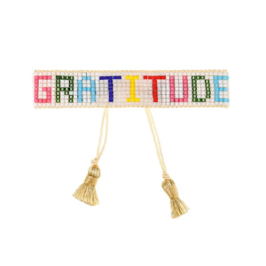 Rainbow Gratitude Beaded Bracelet