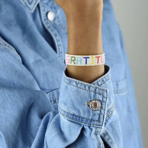 Rainbow Gratitude Beaded Bracelet