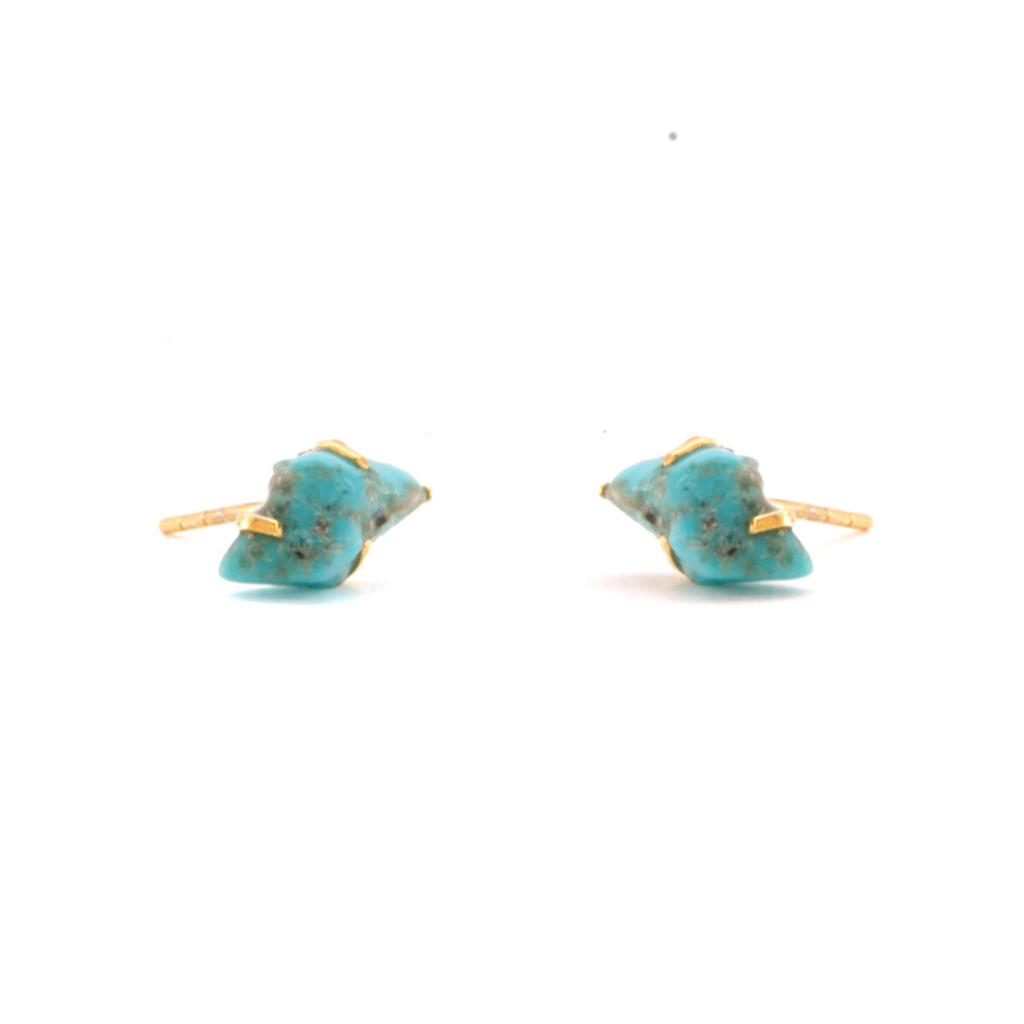 Raw Turquoise Studs