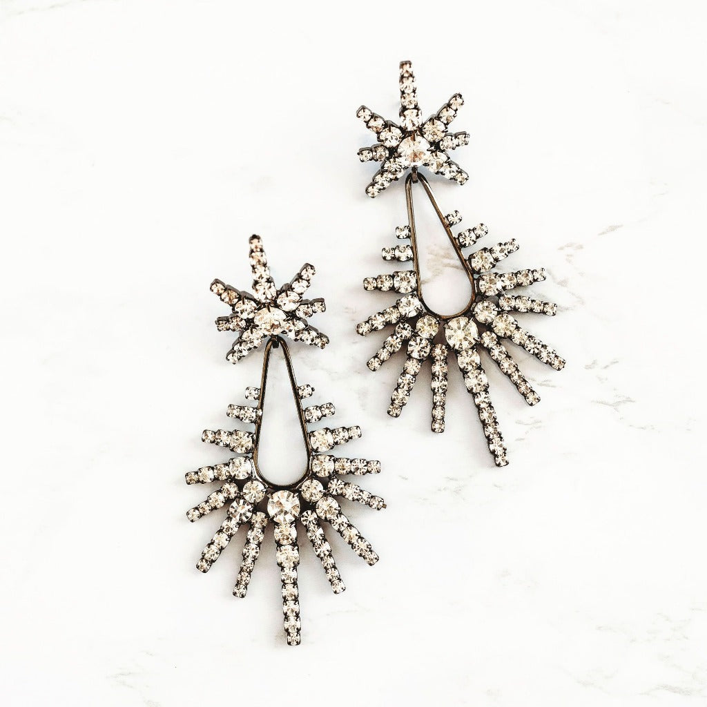 Remington earrings, boutique fashion jewelry in modern design, Ella Collective Raleigh.