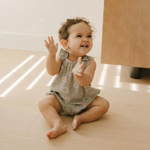 Ribbed Ruffle Romper