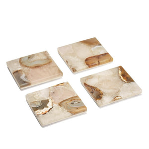 Agate Coasters w/ Marble Base