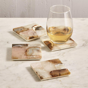 Agate Coasters w/ Marble Base
