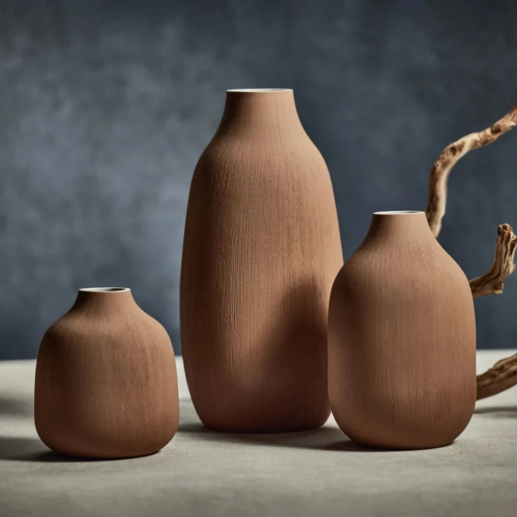Sedona clay vase, boutique home décor accent from Ella Collective Raleigh.