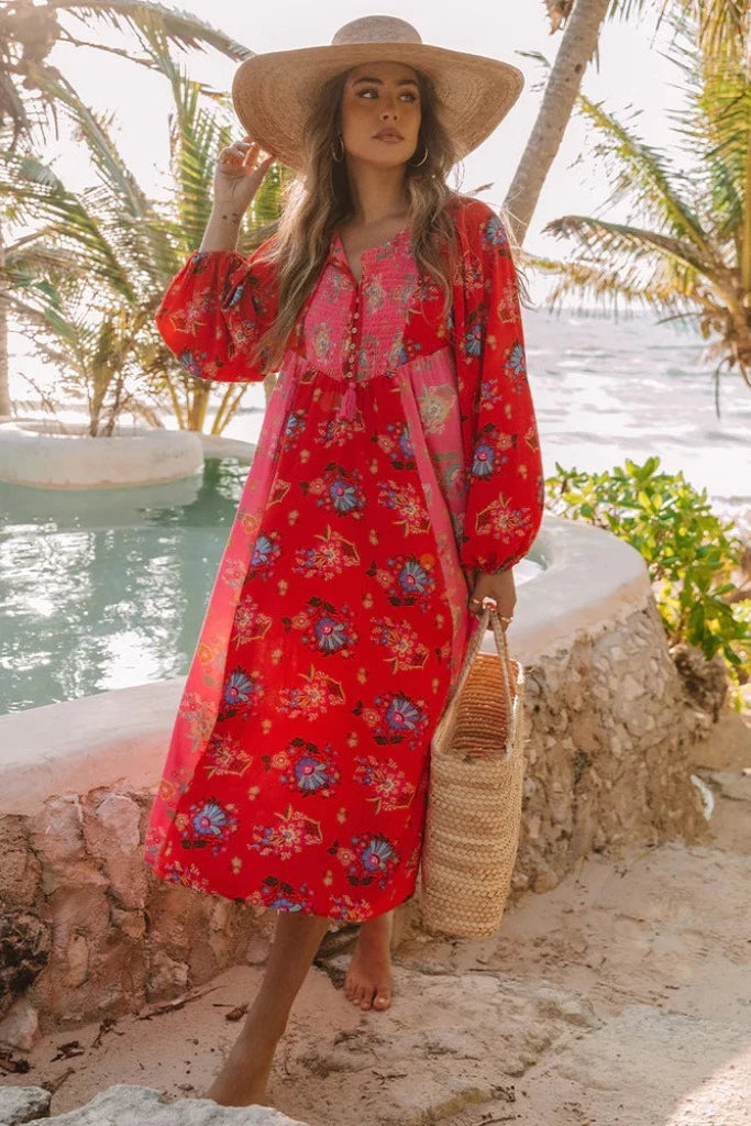 Solstice Boho Midi Dress