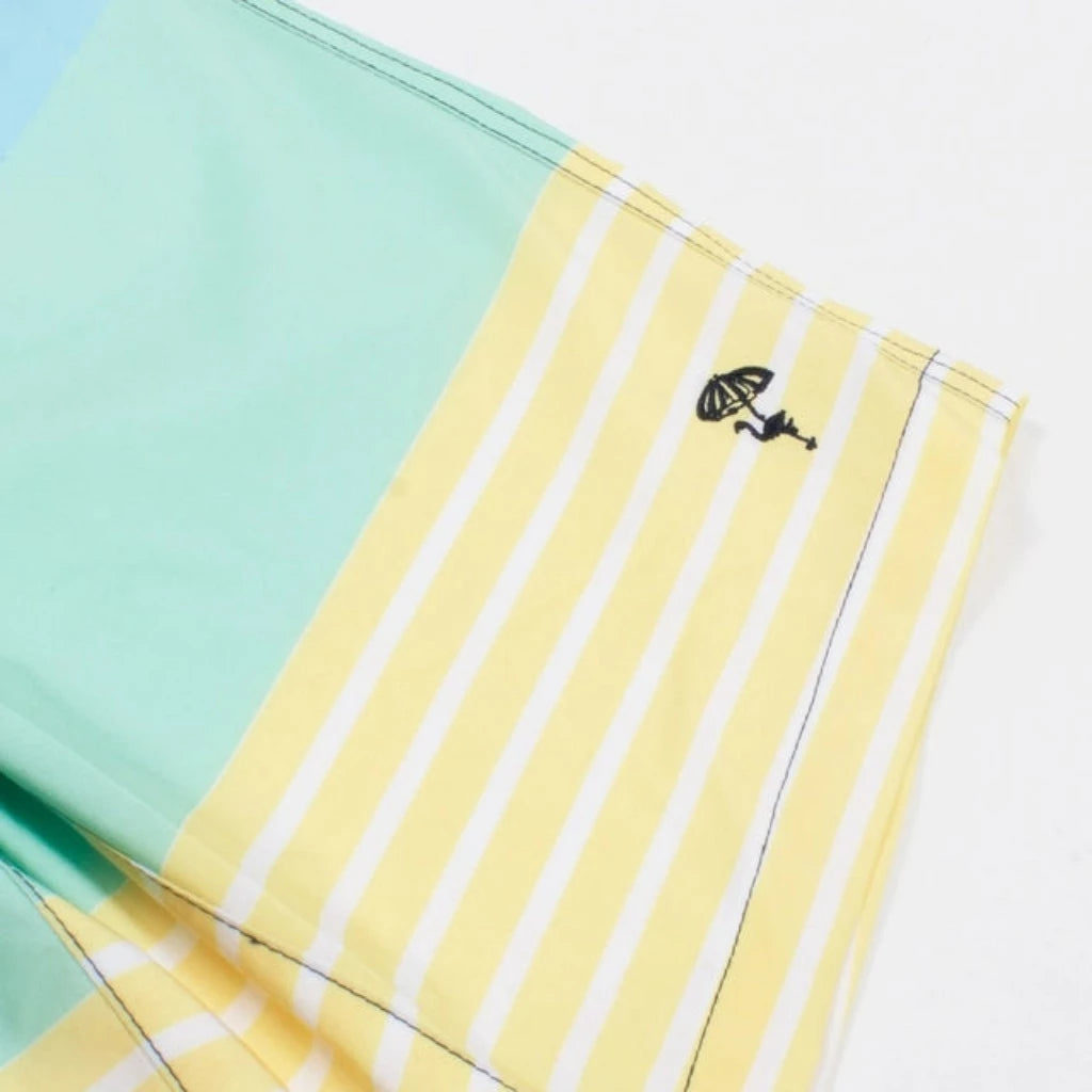 Stripe Colorblock Swim Trunks