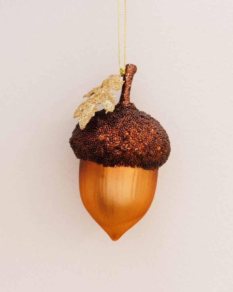 Gilded Acorn Ornament